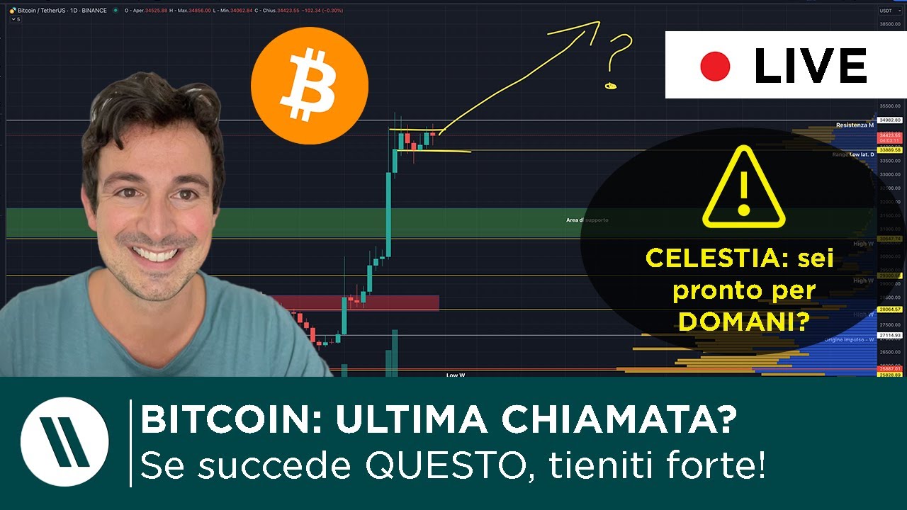 BITCOIN: ULTIMA CHIAMATA? Se SUCCEDE QUESTO, TIENITI FORTE! | CELESTIA  (TIA): sei PRONTO PER DOMANI?