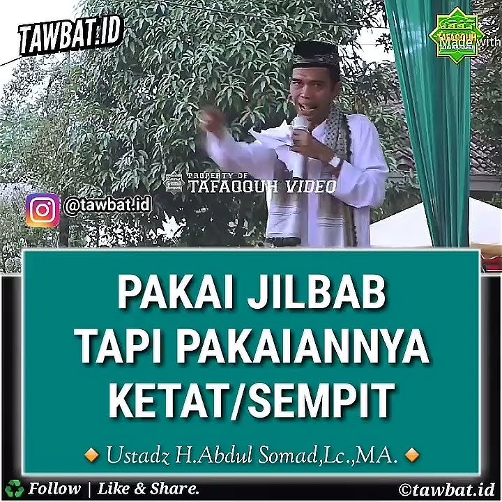 Ustadz Abdul Somad - pakai jilbab tapi pakaiannya ketat/sempit