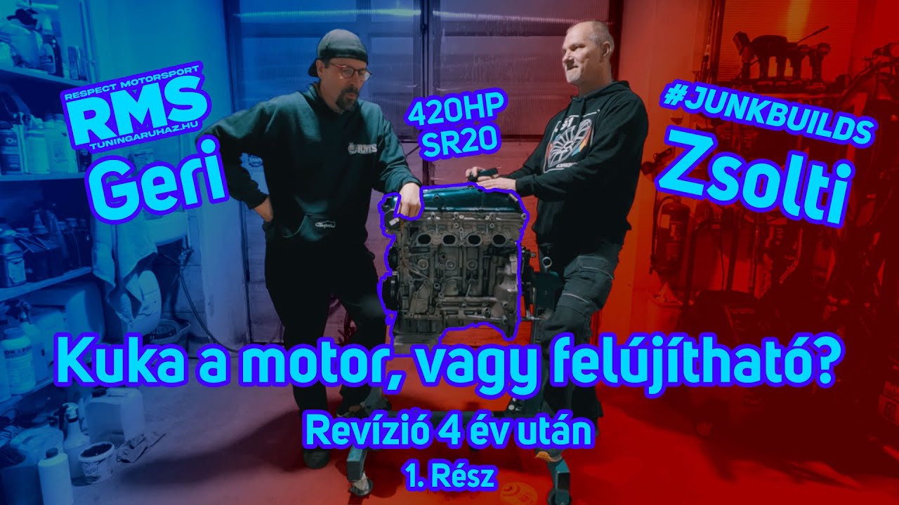 420 lóerős Nissan SR20 drift versenymotor felújítása 4 év masszív nyúzás után az RMS-nél 1. rész