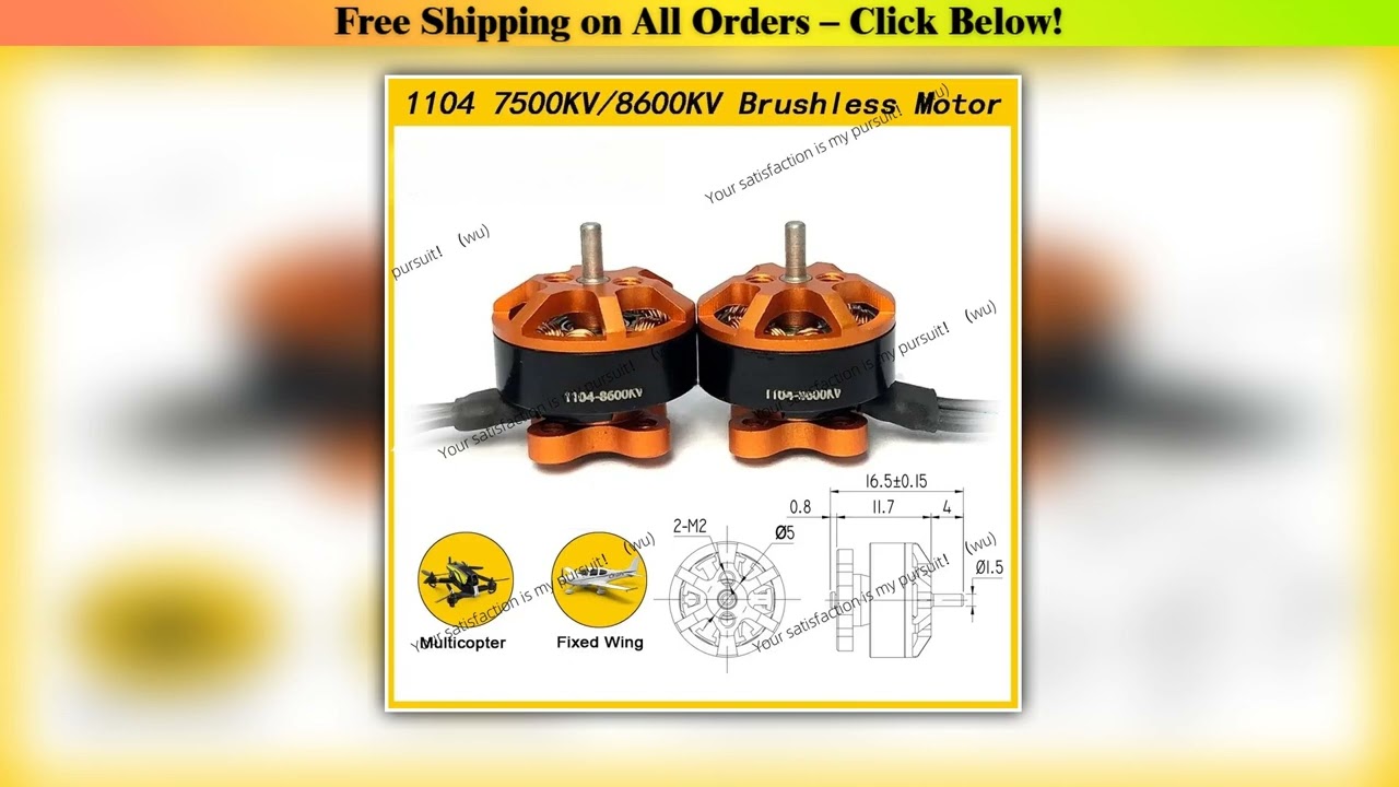 4Pcs  1104 7500KV 8600KV Brushless Motor for RC  90-110mm FPV Racing Multirotor Quadcopter Alpha