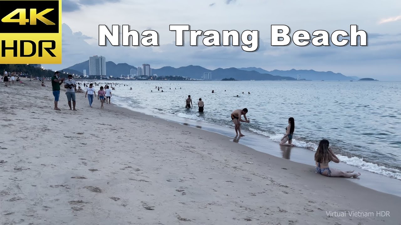 Nha Trang Beach, Viêt Nam | Rue Biet Thu | Balade sur la Plage 4K