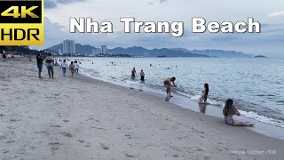 Nha Trang Beach Walk | Vietnam 2023 - Binaural Sound | 4K HDR