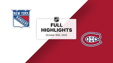 NHL Highlights | Rangers vs. Canadiens | October 18, 2025