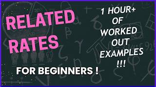 1 HOUR OF RELATED RATES - Easy Step-By-Step Related Rates - Study Pack For Beginners