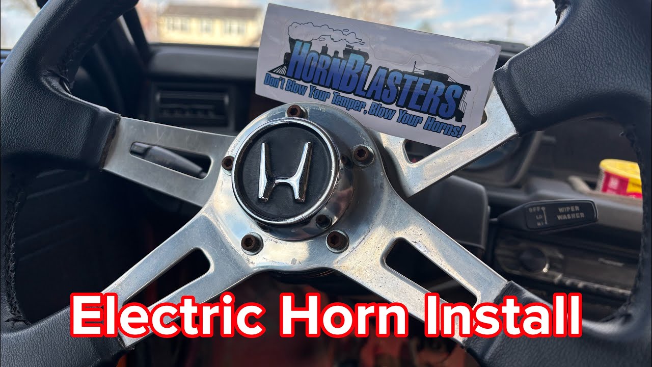Установка электрического гудка Hornblasters Sniper: Honda Civic 1978 года