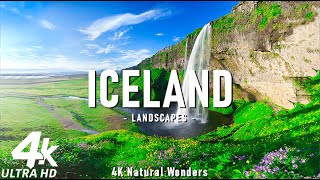 Iceland 4K  Scenic Relaxation Film With Relaxing Piano Music  Beautiful Nature