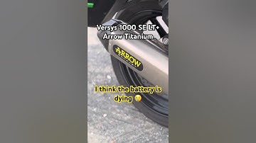 😲Kawasaki Versys + Arrow | dying battery? #shorts #subscribe