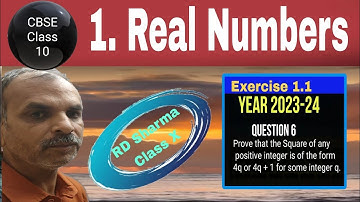 RD Sharma Class 10 EX 1.1 Q 6 :Prove that Square of any positive integer is of the form 4q or 4q + 1