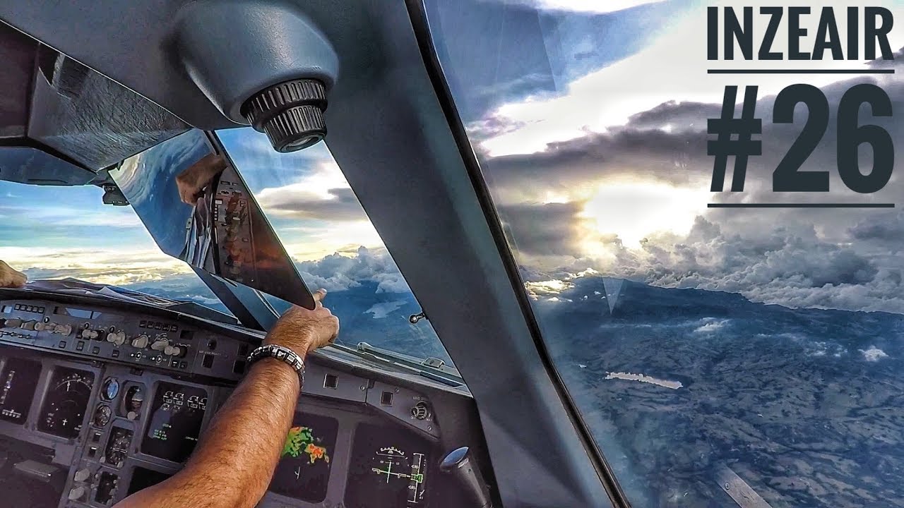 FLIGHT PARIS TO BOGOTA IN A340 COCKPIT