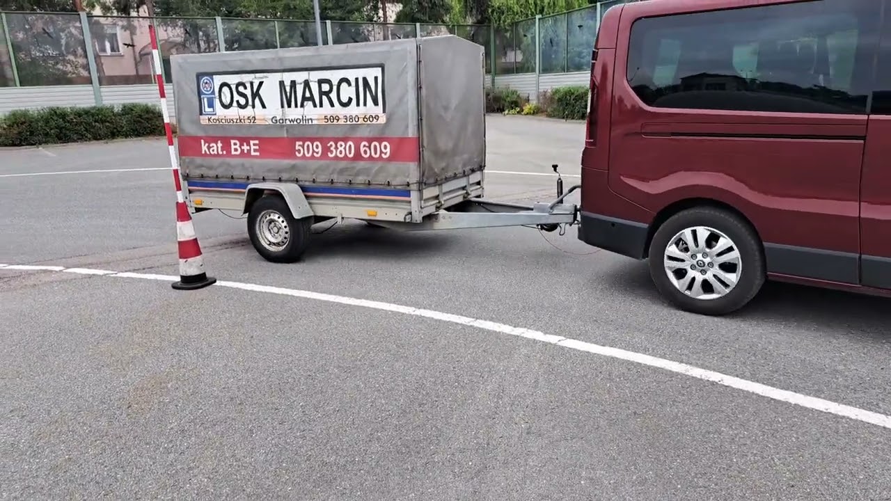 Kat. B+E Jazda po łuku.