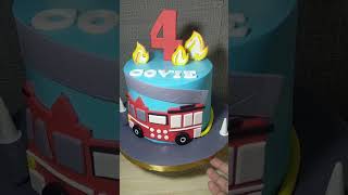 Firetruck Cake #reels #trending #video #cake #trendingshorts #viral #birthday #art #trend #wedding