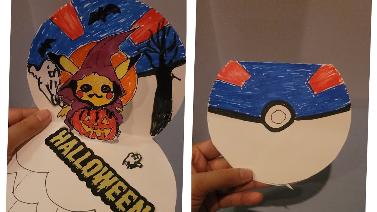 DIY Pokémon Halloween Pop-Up Card 🎃👻 | Easy Halloween Craft Idea | 