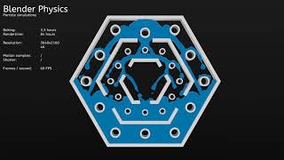4K 60 FPS Particle fluid simulation - Hexagon [blender] [18]
