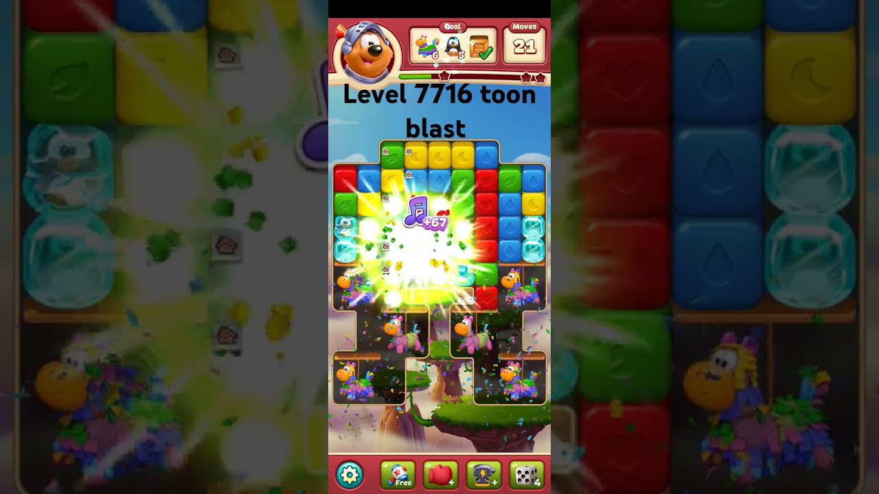 Toon Blast Level 7716 how to pass