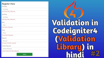 Validation in Codeigniter4 in Hindi | Library validation  in Codeigniter4 | Form Validation in Ci4
