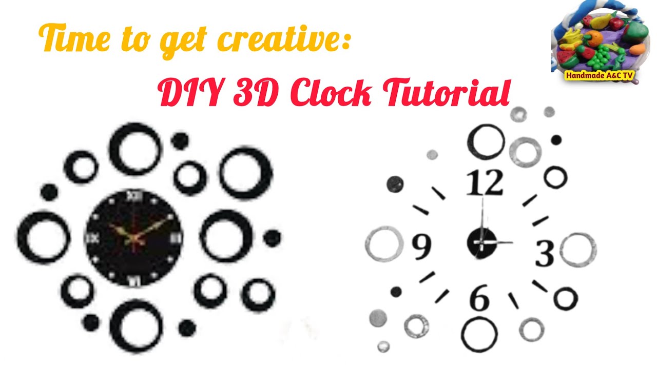 Time to get creative| DIY 3D Clock Tutorial #diy #creative - YouTube