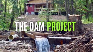 Building A Dam for Hydroelectric Power  Part 1  Off Grid Cabin  EP #22