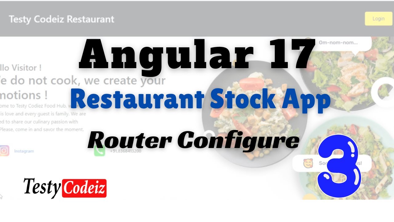 Angular 17 restaurant Stock Inventory Application | Router Setup in ...
