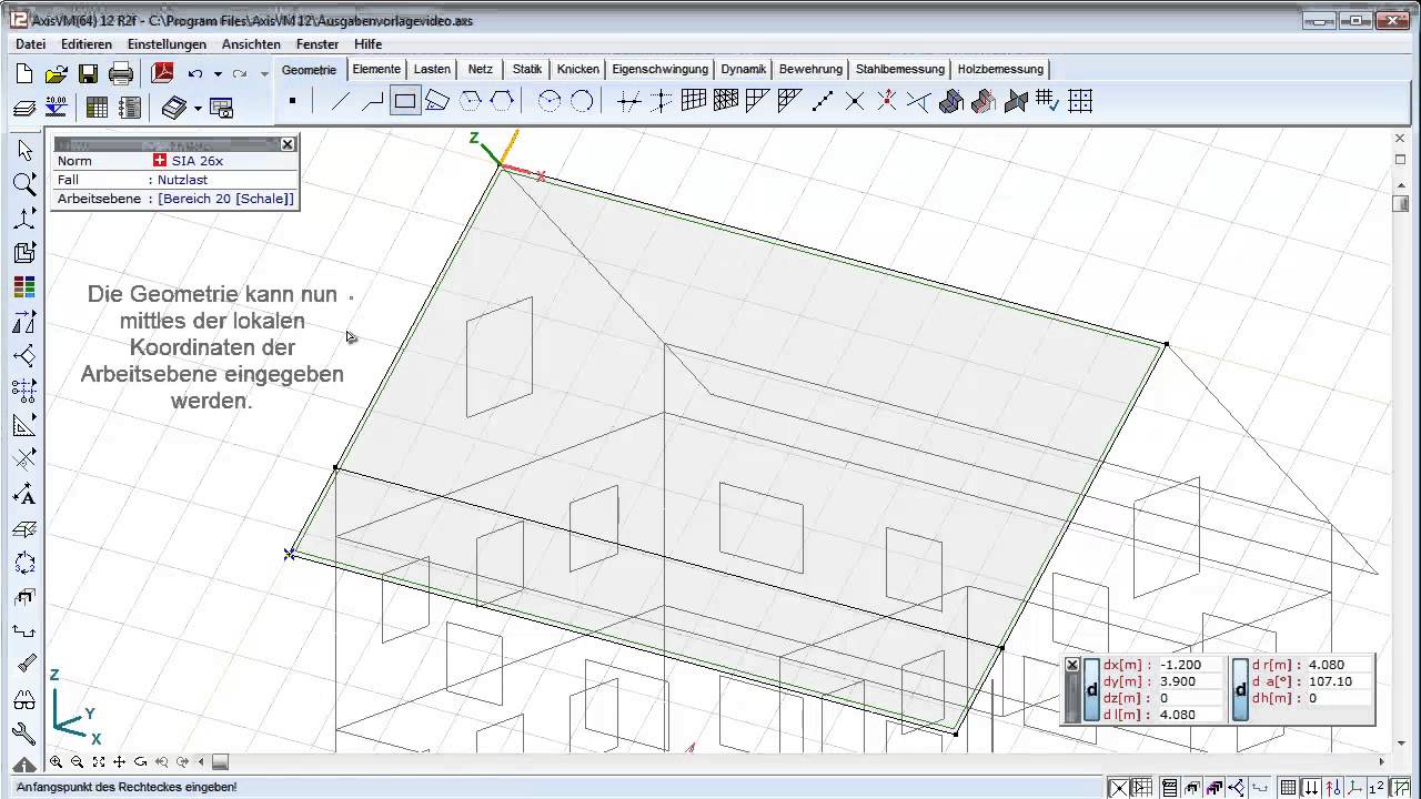 AxisVM 12 | Arbeitsebenen [de]