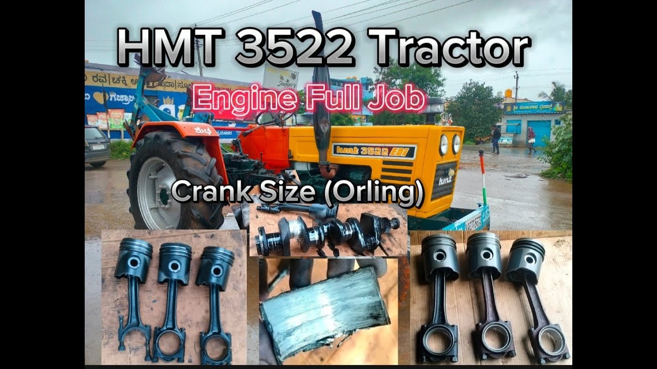 🚜🛠️ HMT 3522 Tractor Engine Crank Size 🛠️ Full Engine Job  🚜 linear & Piston Change 🛠️🚜