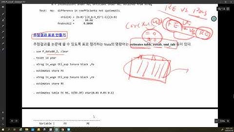 Stata4차 패널Regression Part4