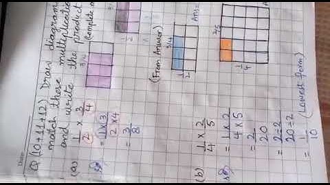 How to multiply fractions with the help of diagram oxford countdown book 5 ex 3b