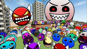 All Custom Lobotomy Dash Nextbots Addon In Minecraft PE | Geometry Dash Difficulty Faces