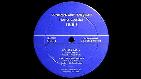 Morris / John Ranck, 1959: Piano Sonata No. 4