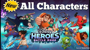 NEW! All Characters (Costumes, Animations, Skills, and Friends) in Disney Heroes: Battle Mode