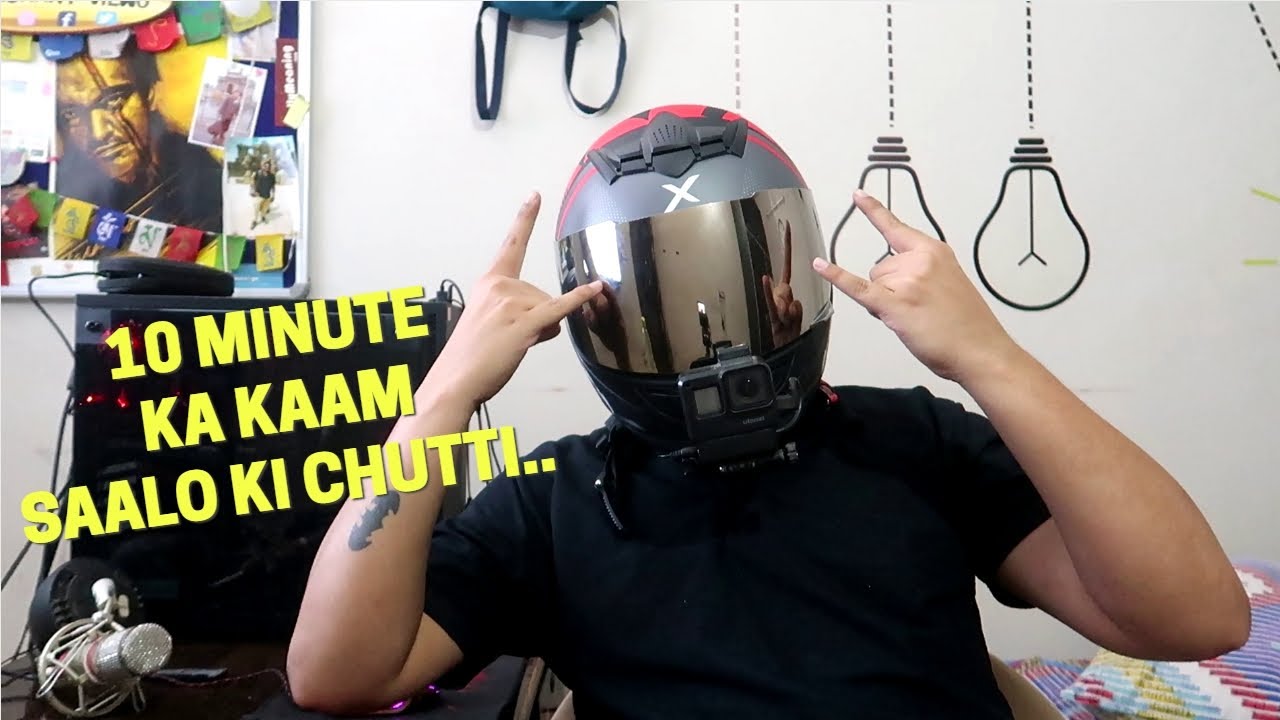 How To Mount GoPro on Helmet with Mic Moto Vlogging Setup YouTube