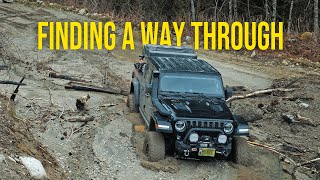 Finding A Way Through | Our Jeep Gladiator battles DEEP MUD slides offroad!