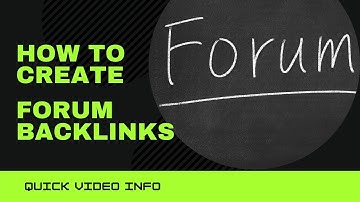 How To Create Forum Backlink | Do-Follow Back-link Creation