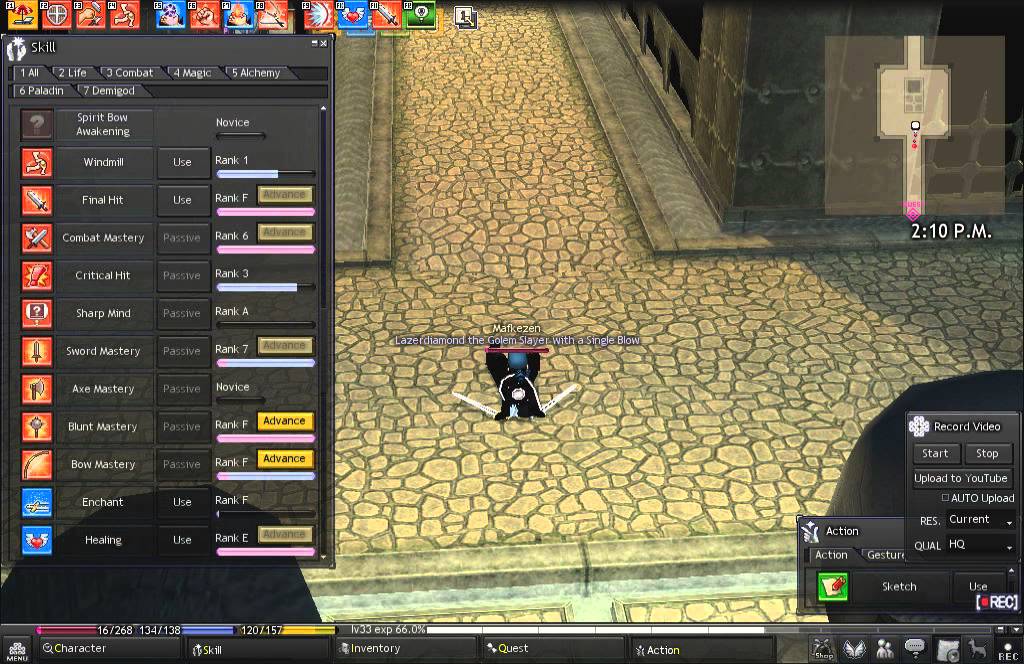 Mabinogi - Lazerdiamond Stats & Skills #1