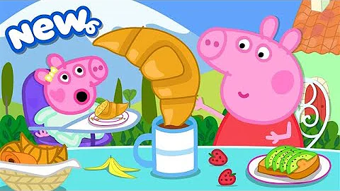 Peppa Pig Tales 2025 ☕️ Peppa & Evie Eat GIANT Croissant  🥐  BRAND NEW Peppa Pig Episodes