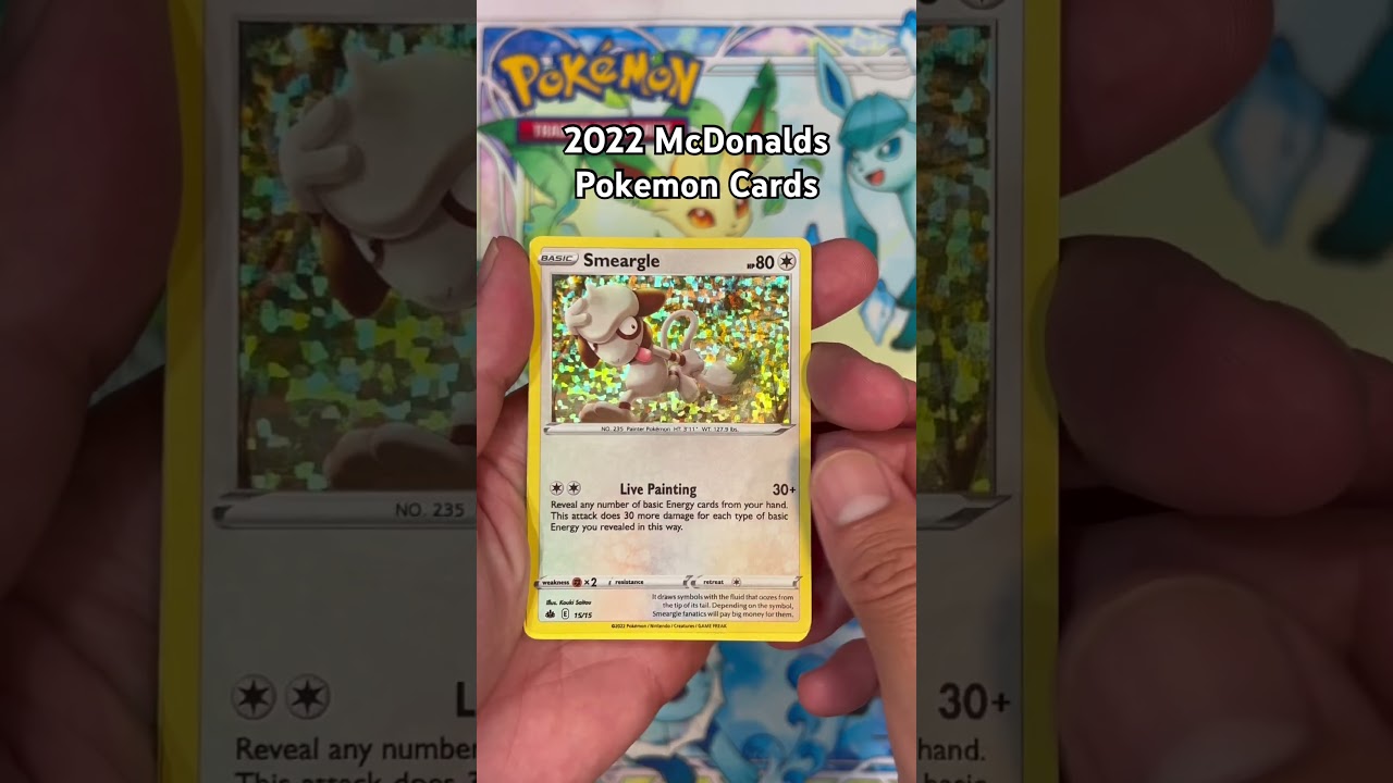 mcdonald's pokemon cards smeargle Card McDonald 2022 15/15 Holo If tails Pokmon TCG: McDonald's Match Battle
