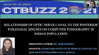 Raseefa Hamza || Relationship of optic canal to paranasal sinuses on CT in Indian population