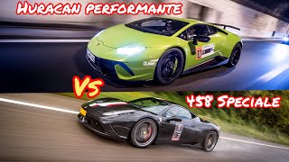 Lamborghini Huracan Performante vs Ferrari 458 Speciale