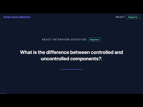 Controlled vs Uncontrolled Components in React