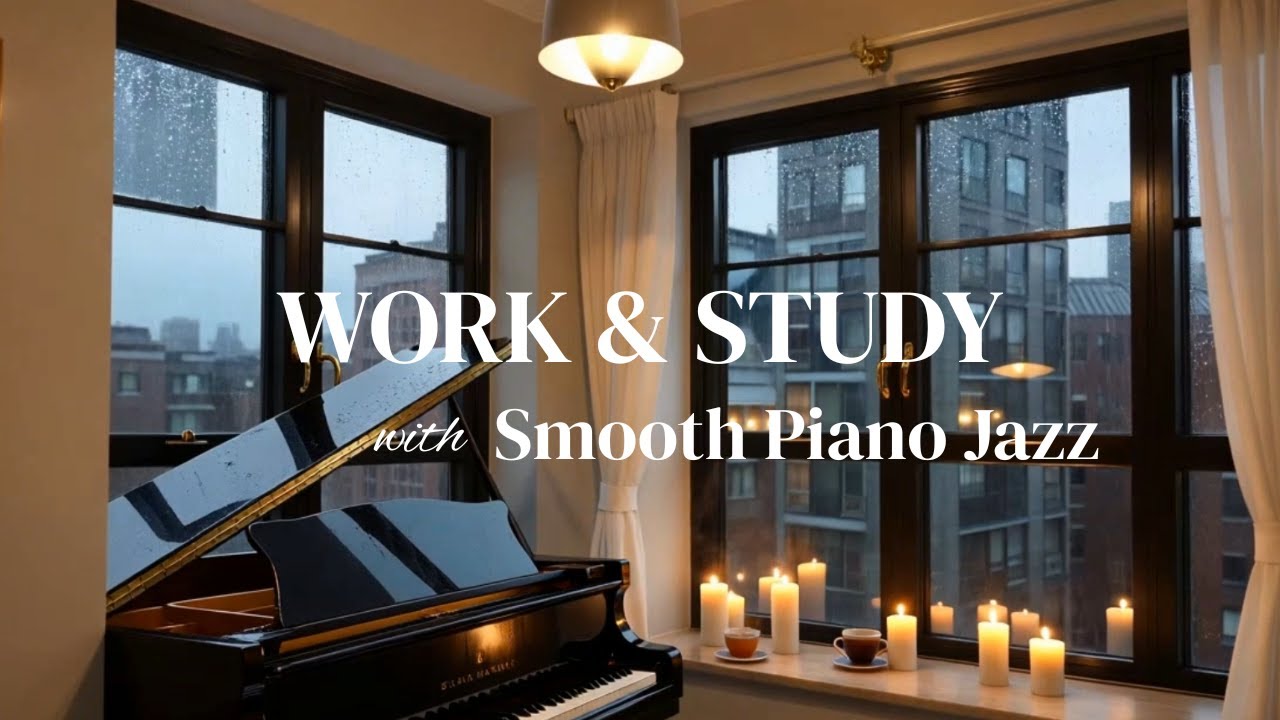 ☕Warm Relaxing Jazz Music with Cozy Coffee Shop for Working, Studying, Sleeping