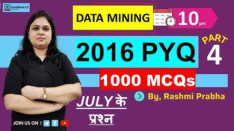 Data Mining | #UGCNETPYQ August  2016 Solved in DEPTH | DBMS | DATA WAREHOUSE | Hindi |RASHMI PRABHA