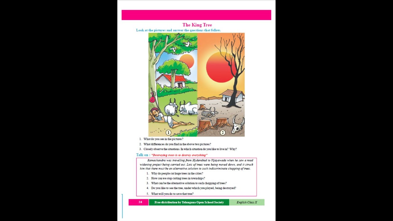 TOSS Class -X English -Unit  3   The King Tree part  1