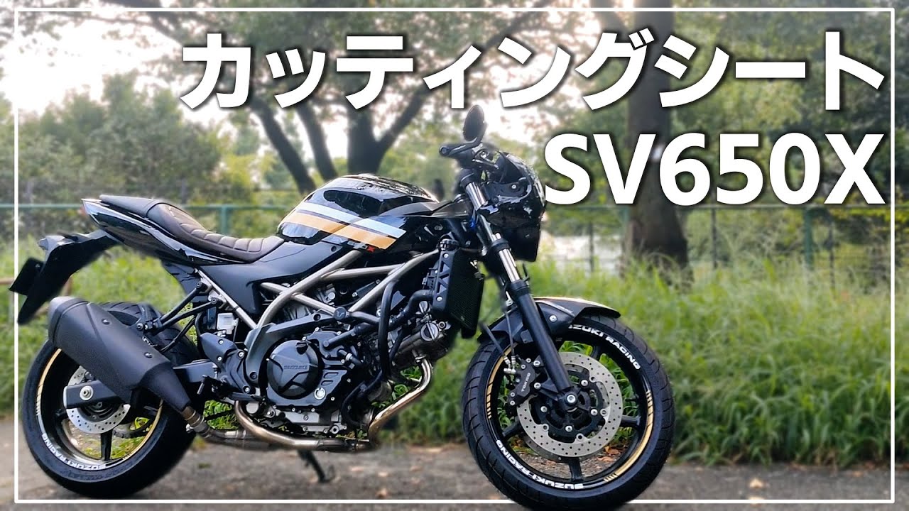 SV650X】カッティングシートでラインを入れてみた！【カスタム】 - YouTube