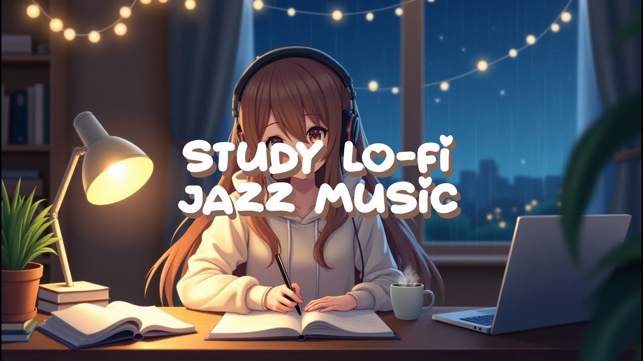 Study Lo-fi Music | For Study | Anime Girl Study in Bedroom Night ...