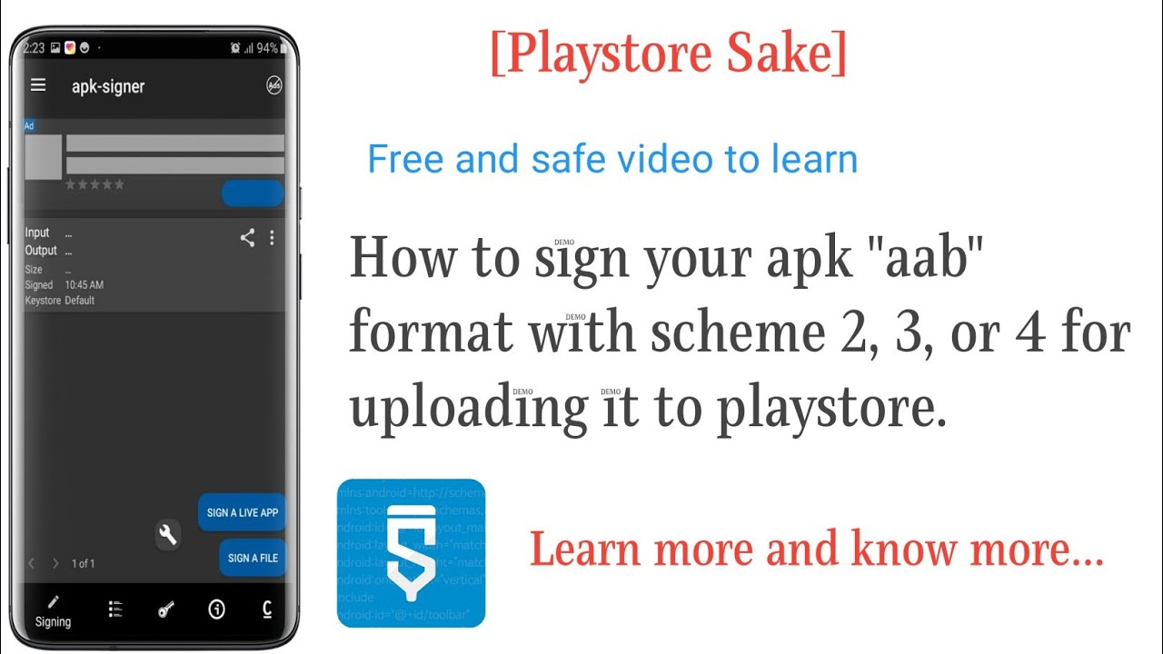 How to sign your apk 