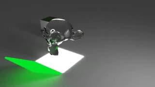 Glass monkey head render