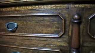 Wonderful & Totally Original French Oak Bookcase/Display Cabinet  - c.1920's