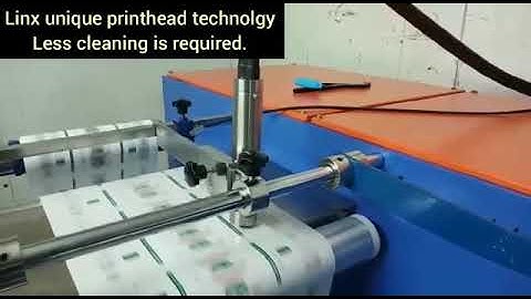 Linx 8840 Continuous Inkjet printer with winder rewinder.