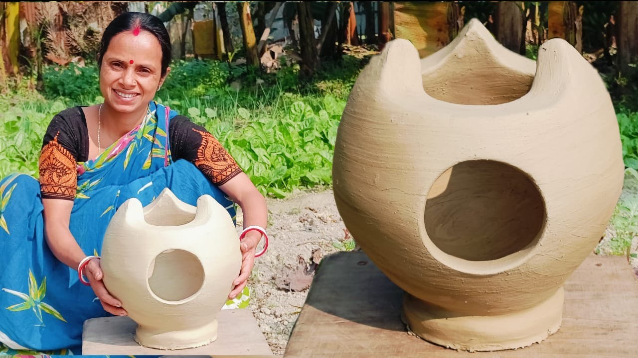 মাটির এই উনুনটা খুব সহজেই বানাতে পারবেন | making of mud oven easily