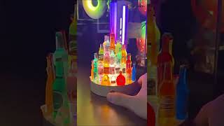 Wooden Led Base With Diy Wine Bottle Models