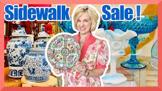 Sidewalk Sale! Deals on home decor and vintage treasures. See the James Avery jewelry deal I got!